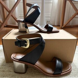Vince Dalia Block Heel Sandal - Black